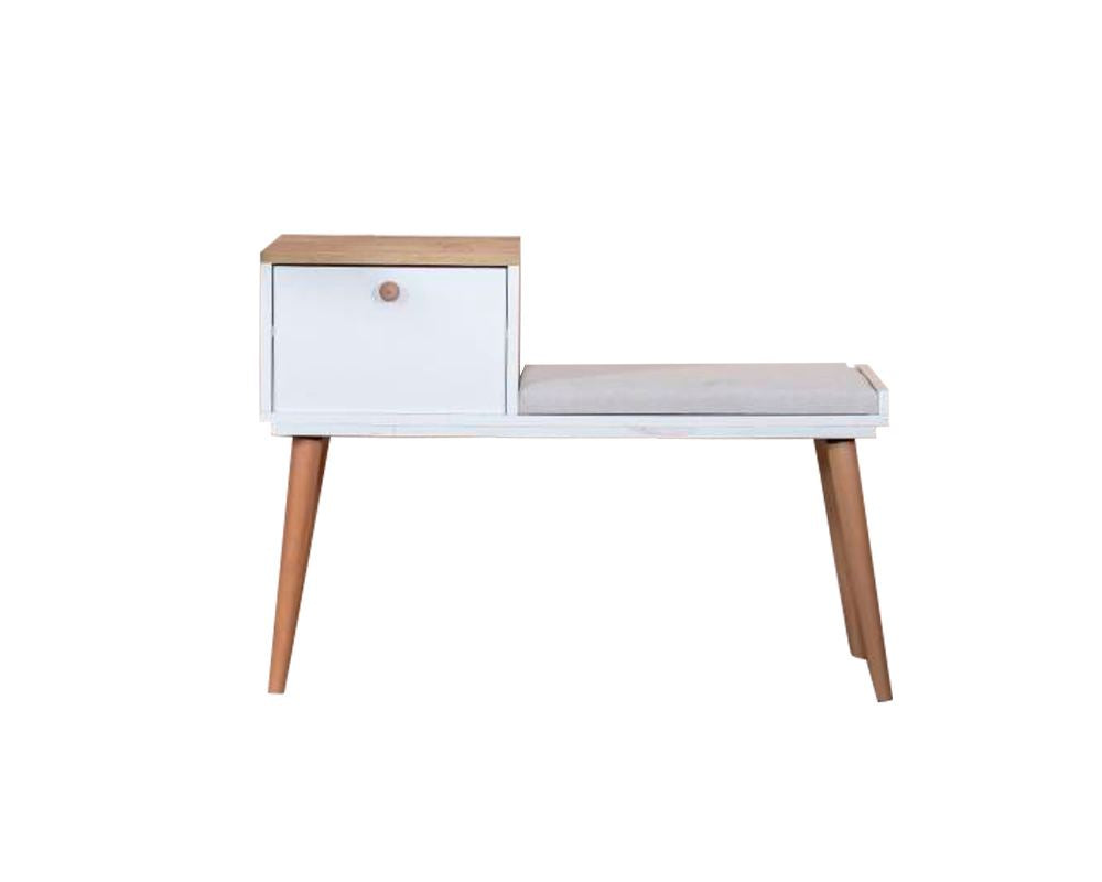 Banco Bohem - Blanco / Roble