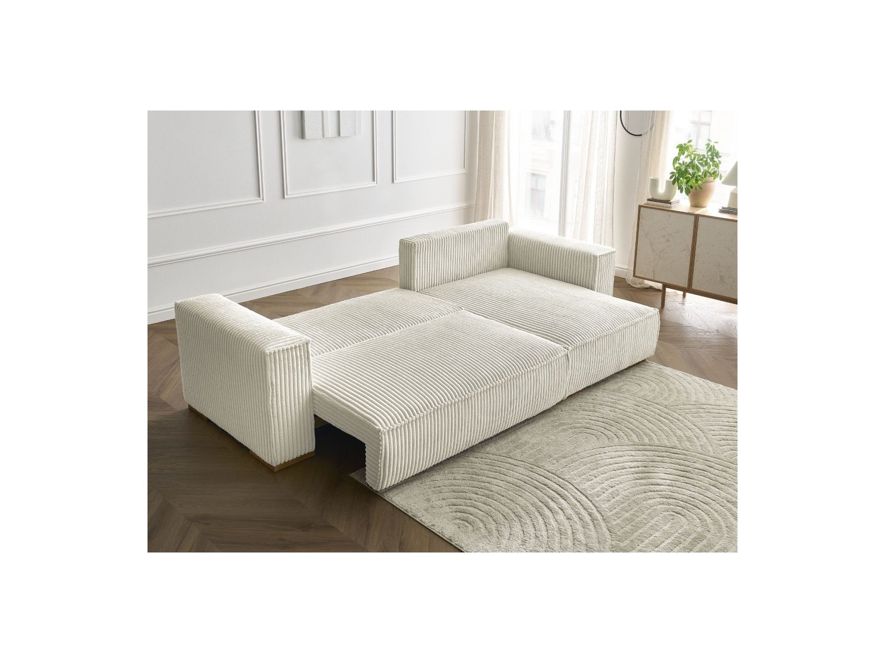 Chelsea - Reversible Corner Sofa Bed with Storage - Soft Wide-Rib Corduroy