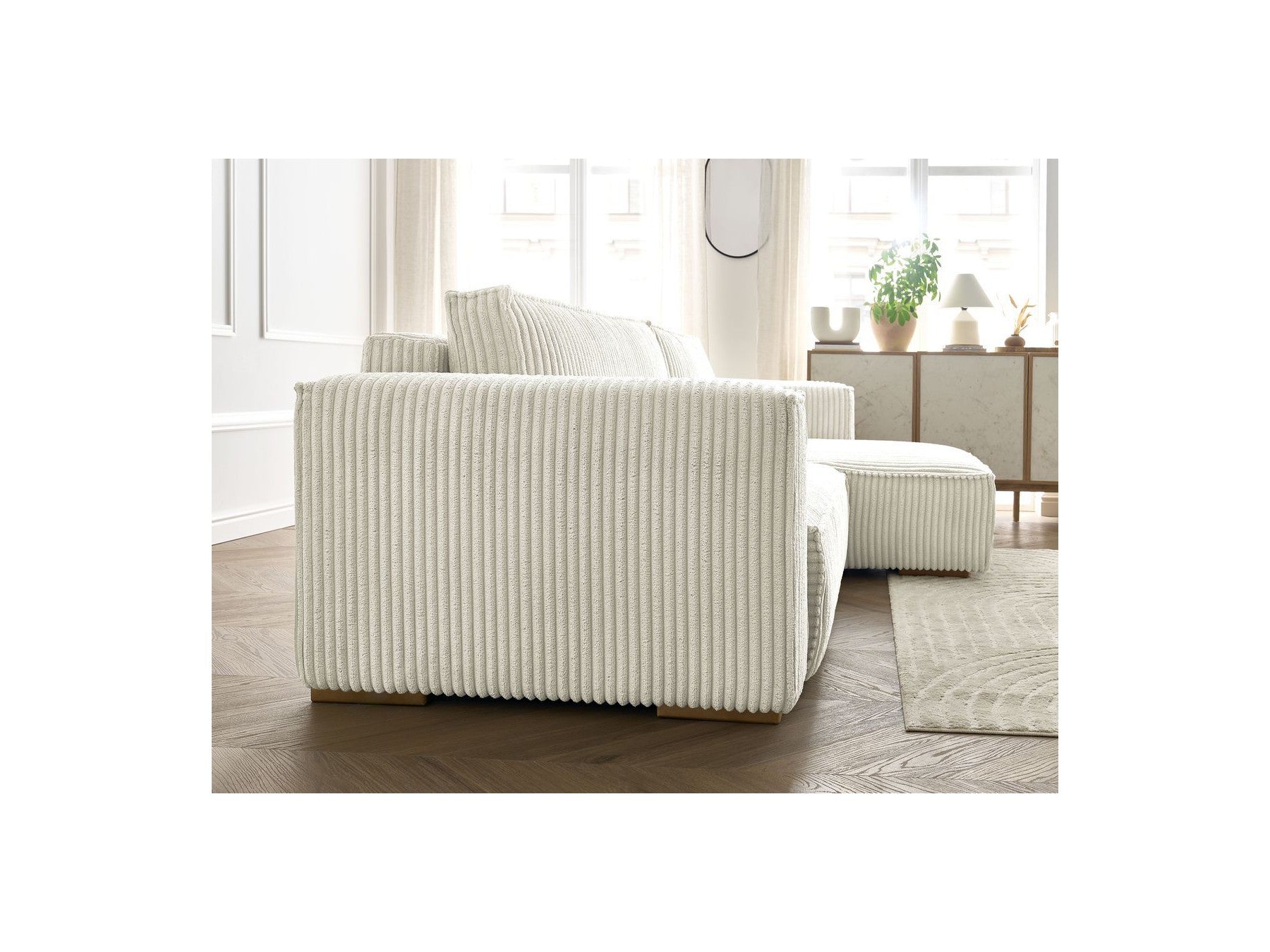 Chelsea - Reversible Corner Sofa Bed with Storage - Soft Wide-Rib Corduroy