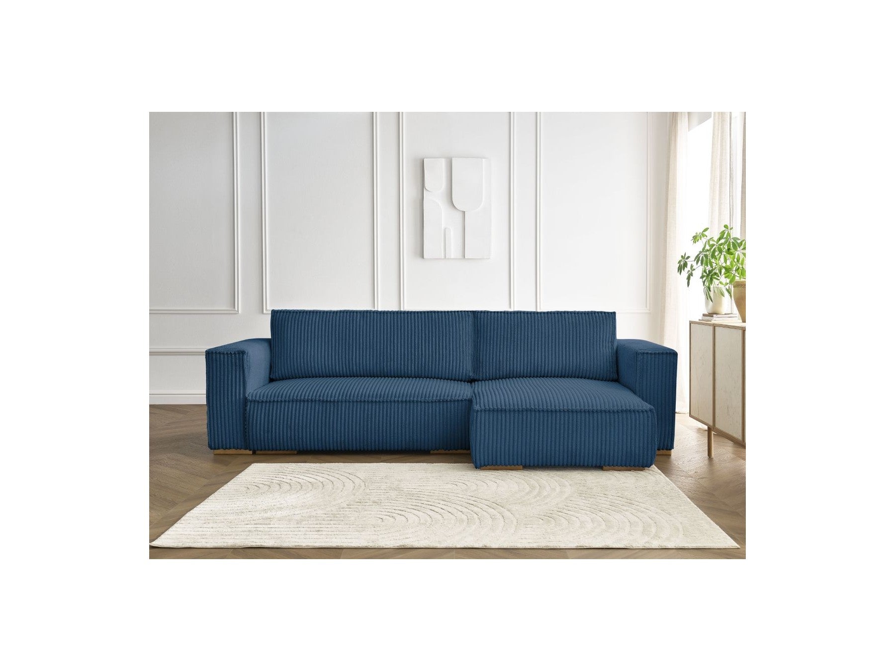 Chelsea - Reversible Corner Sofa Bed with Storage - Soft Wide-Rib Corduroy