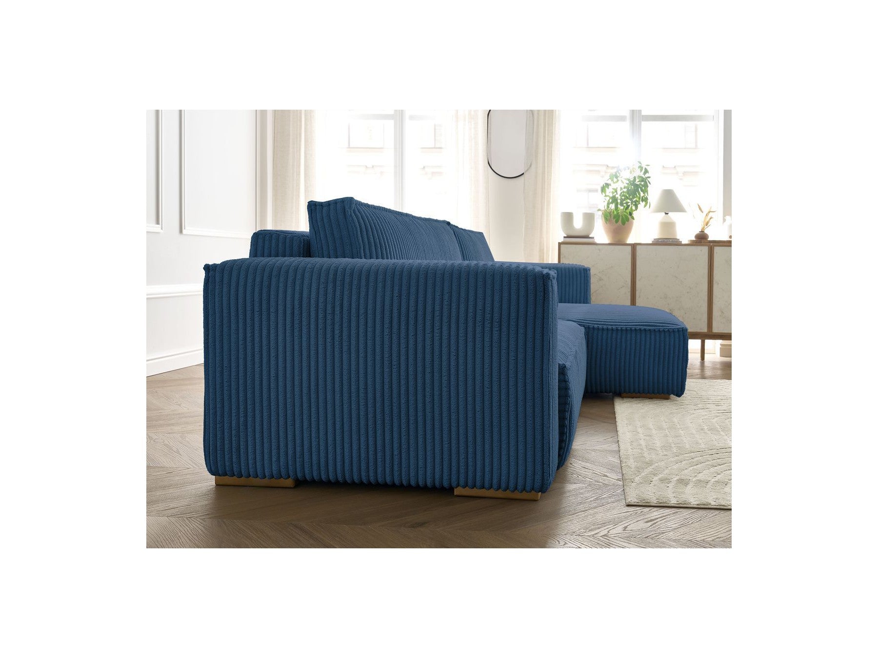 Chelsea - Reversible Corner Sofa Bed with Storage - Soft Wide-Rib Corduroy