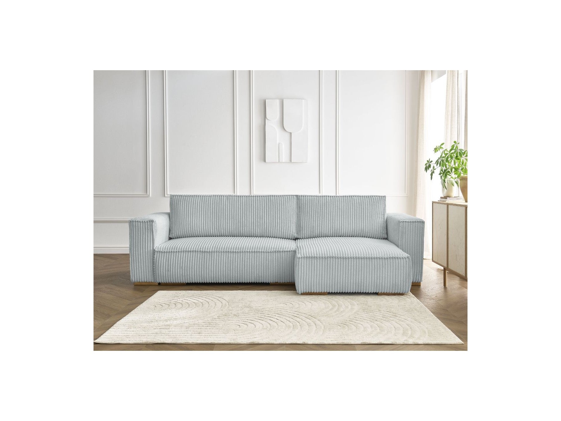 Chelsea - Reversible Corner Sofa Bed with Storage - Soft Wide-Rib Corduroy