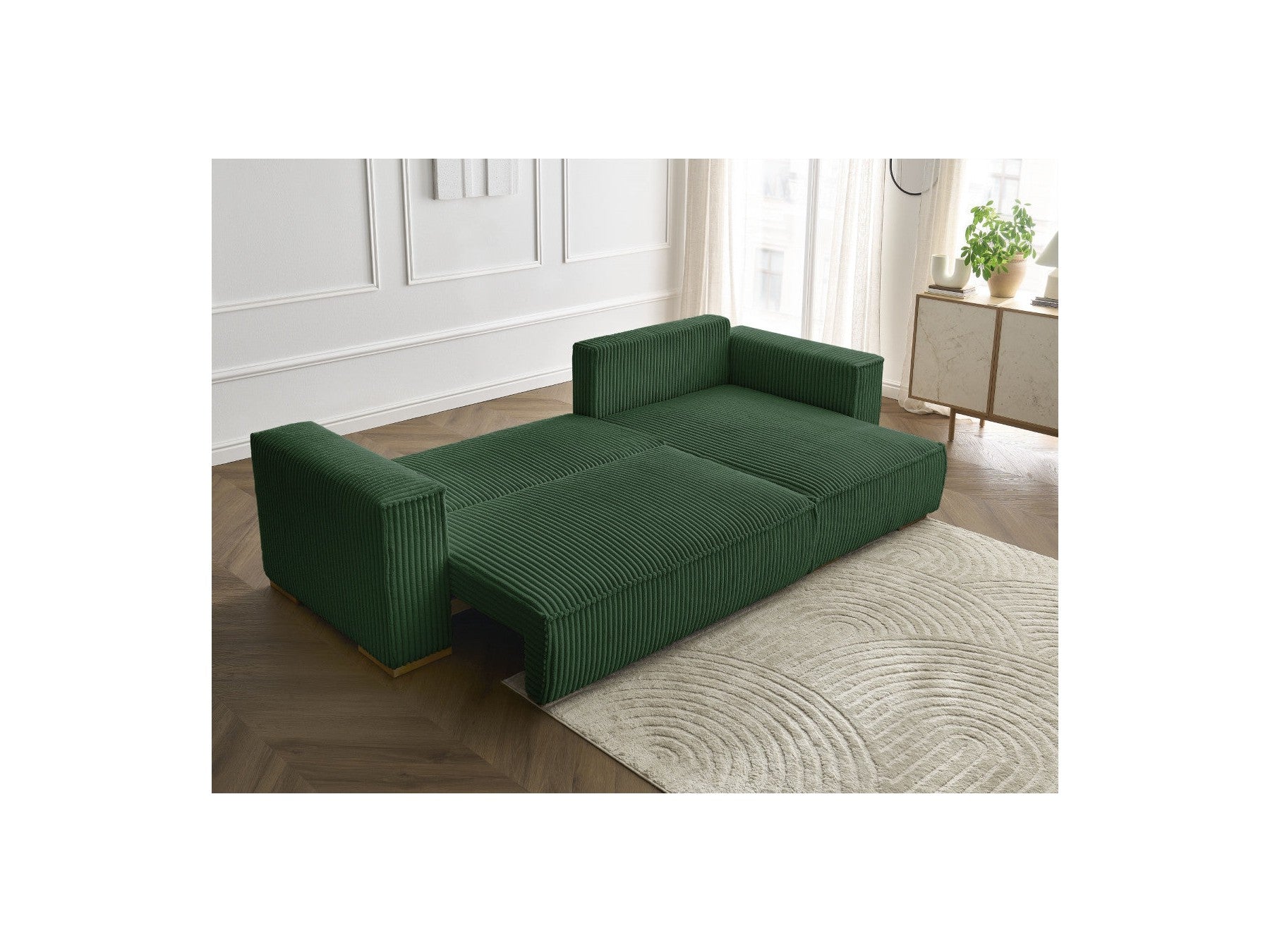Chelsea - Reversible Corner Sofa Bed with Storage - Soft Wide-Rib Corduroy