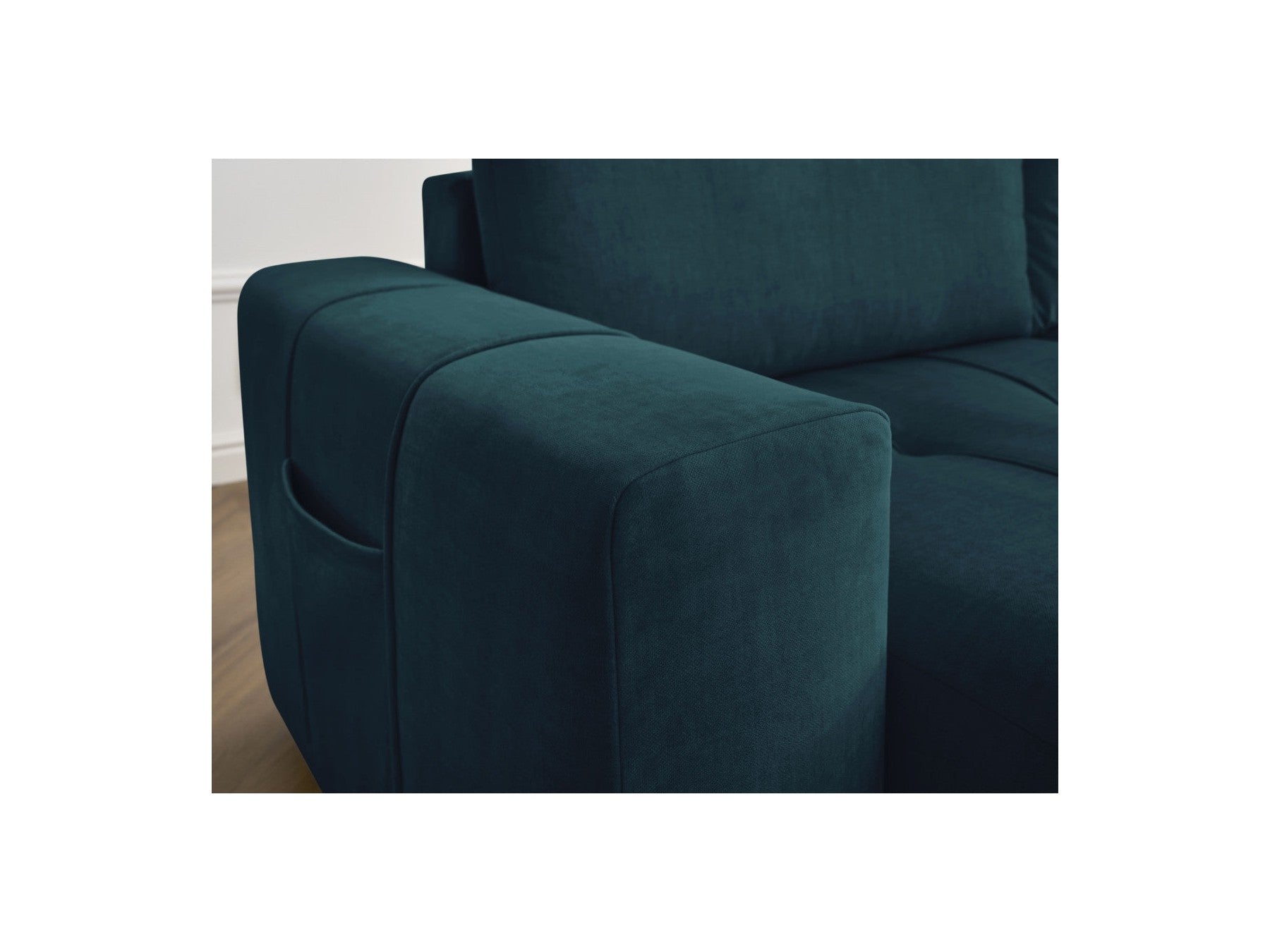 Arsene - Fixed Straight 4-Seater Sofa - Deep Seat - Velvet Fabric
