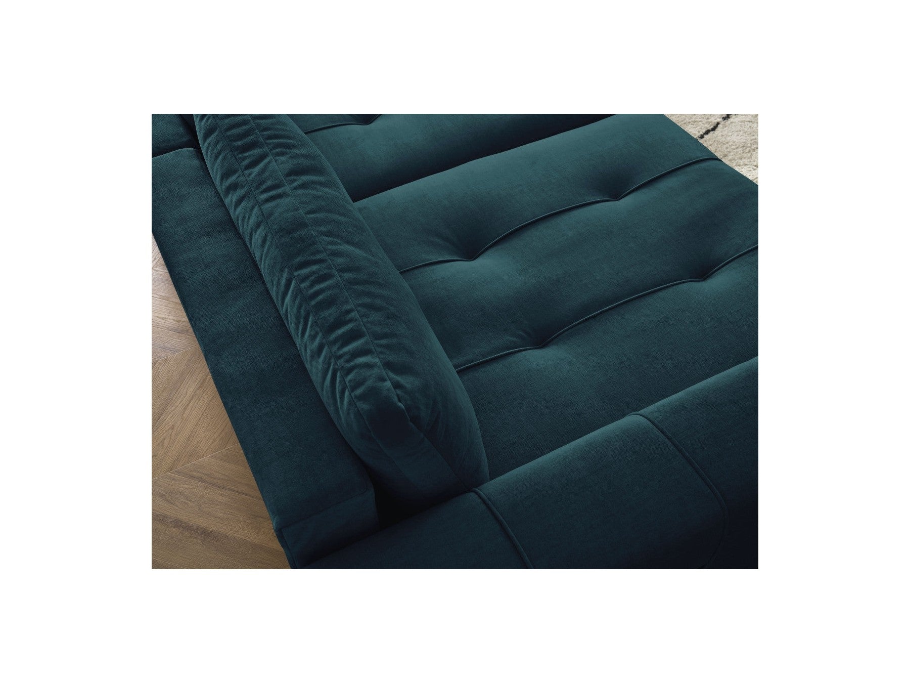 Arsene - Fixed Straight 4-Seater Sofa - Deep Seat - Velvet Fabric