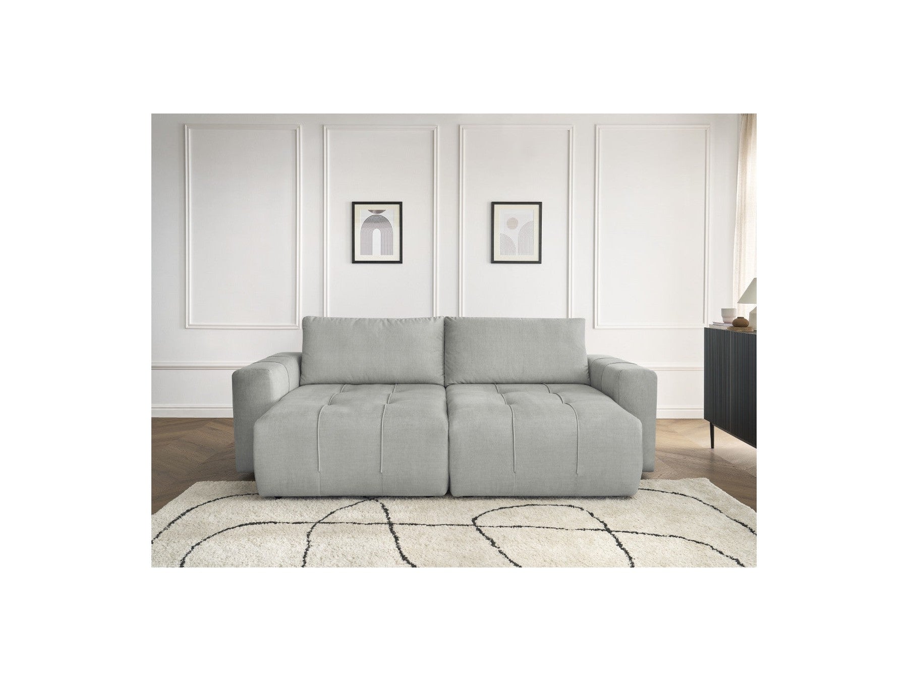 Arsene - Fixed Straight 4-Seater Sofa - Deep Seat - Velvet Fabric