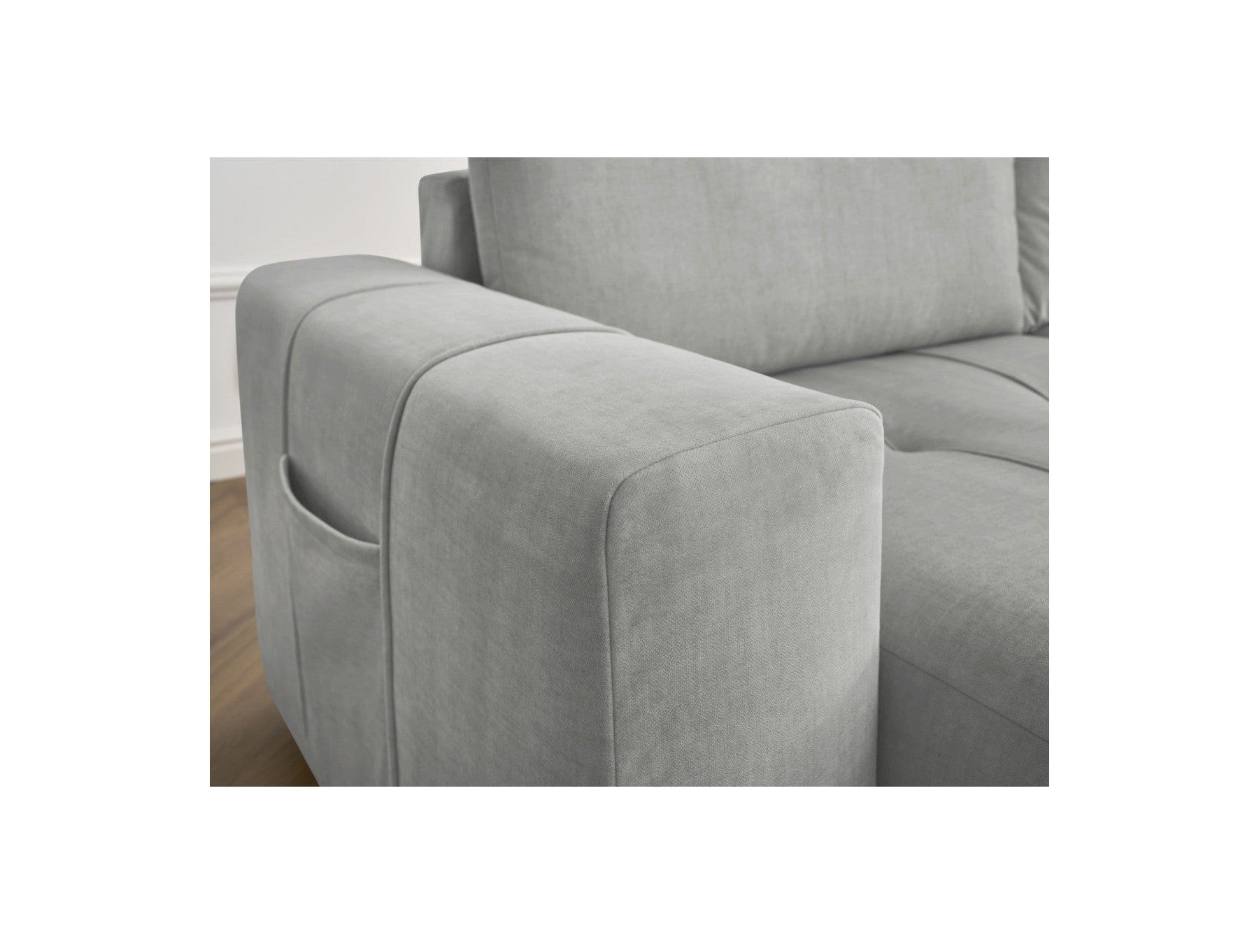 Arsene - Fixed Straight 4-Seater Sofa - Deep Seat - Velvet Fabric