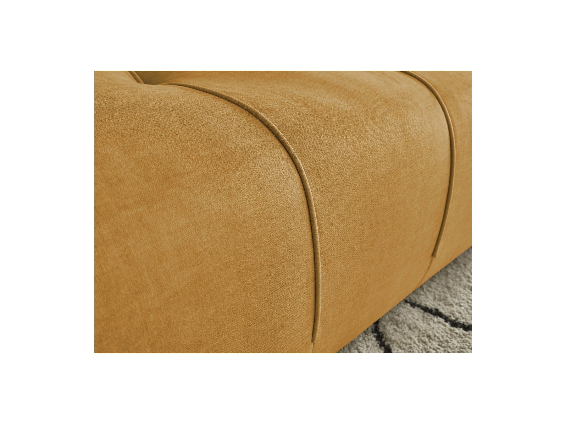 Arsene - Fixed Straight 4-Seater Sofa - Deep Seat - Velvet Fabric