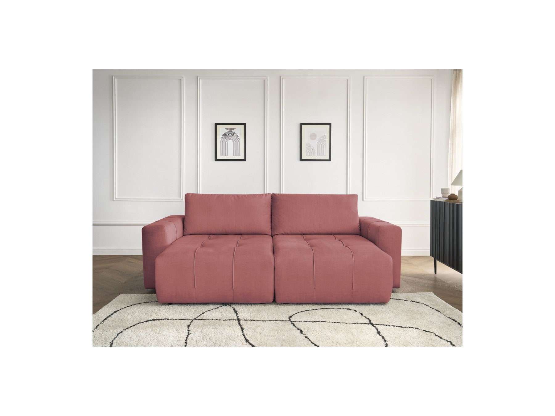Arsene - Fixed Straight 4-Seater Sofa - Deep Seat - Velvet Fabric