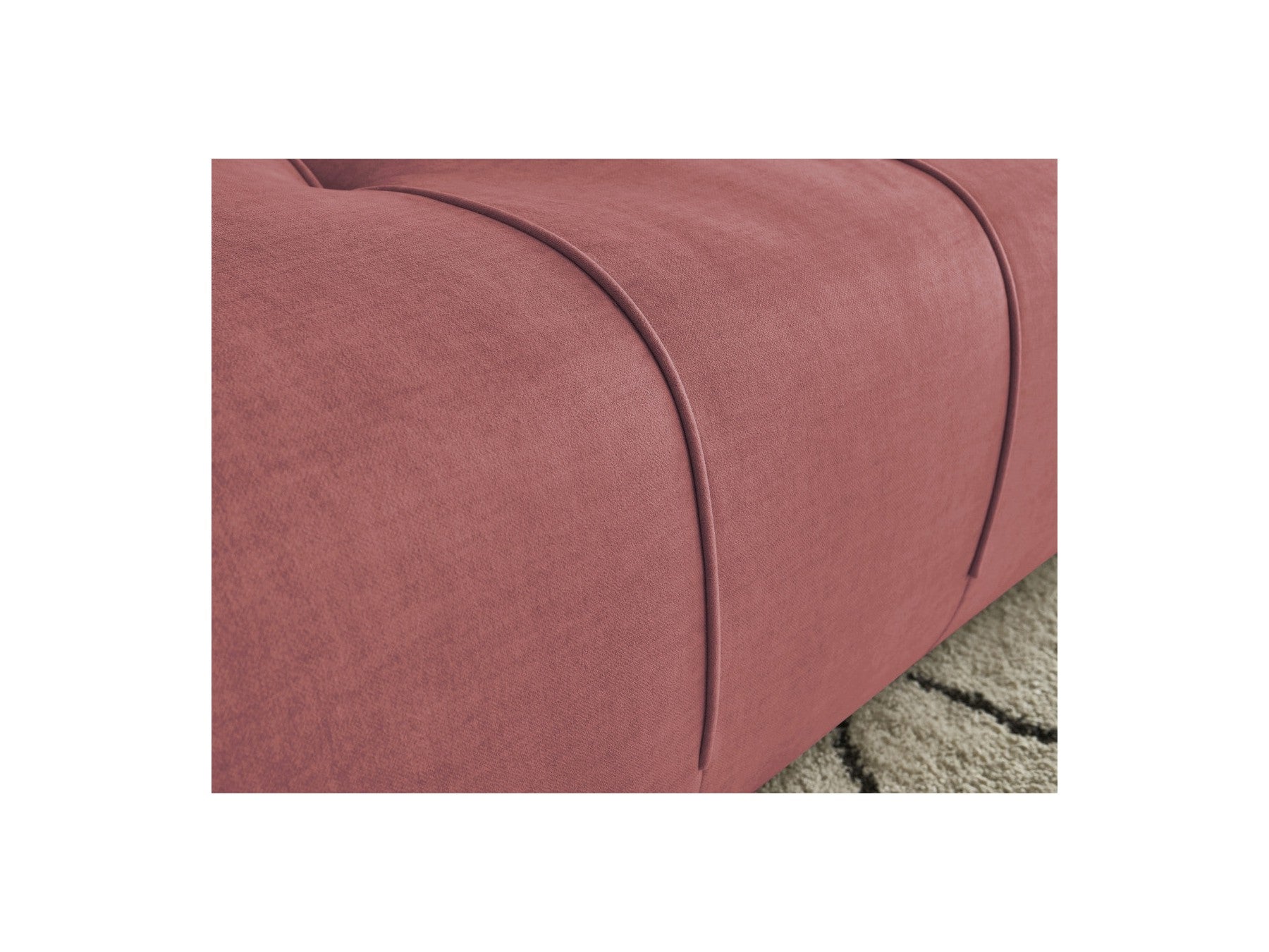 Arsene - Fixed Straight 4-Seater Sofa - Deep Seat - Velvet Fabric