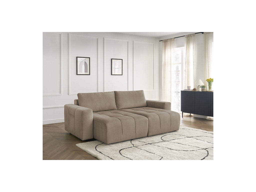 Arsene - Fixed Straight 4-Seater Sofa - Deep Seat - Velvet Fabric