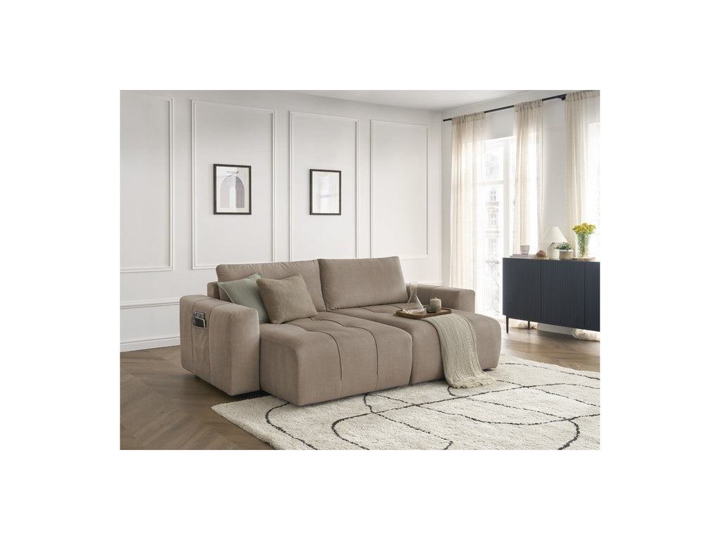 Arsene - Fixed Straight 4-Seater Sofa - Deep Seat - Velvet Fabric