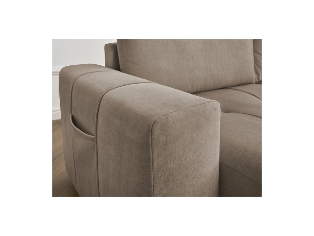Arsene - Fixed Straight 4-Seater Sofa - Deep Seat - Velvet Fabric