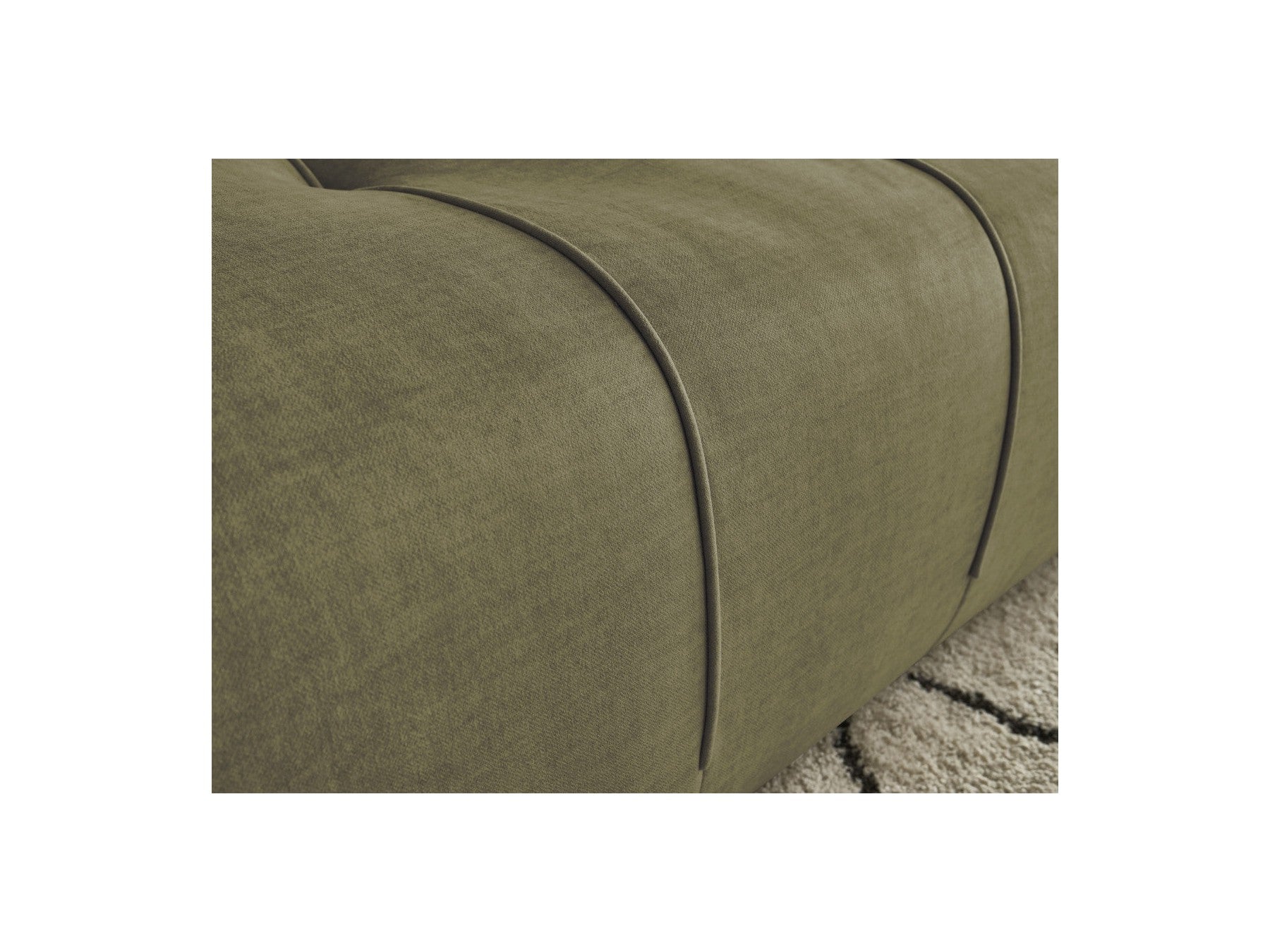 Arsene - Fixed Straight 4-Seater Sofa - Deep Seat - Velvet Fabric
