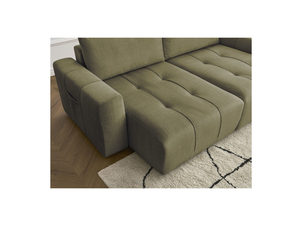 Arsene - Fixed Straight 4-Seater Sofa - Deep Seat - Velvet Fabric