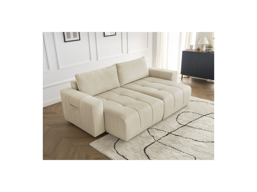 Arsene - Fixed Straight 4-Seater Sofa - Deep Seat - Velvet Fabric