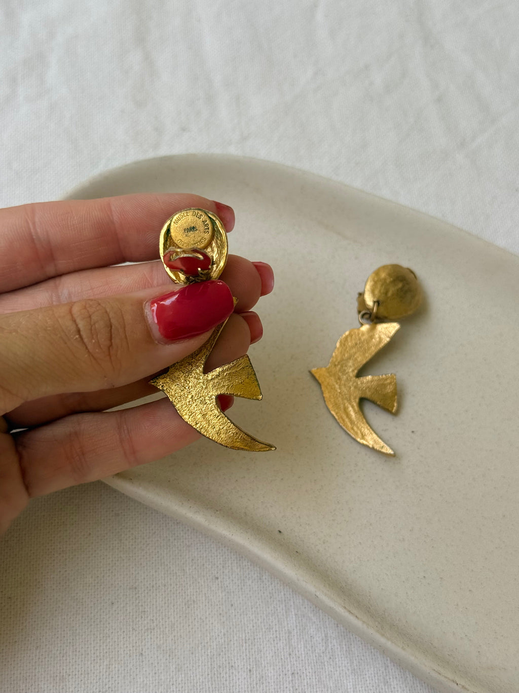 Pendientes Vintage - Pájaros Dorados