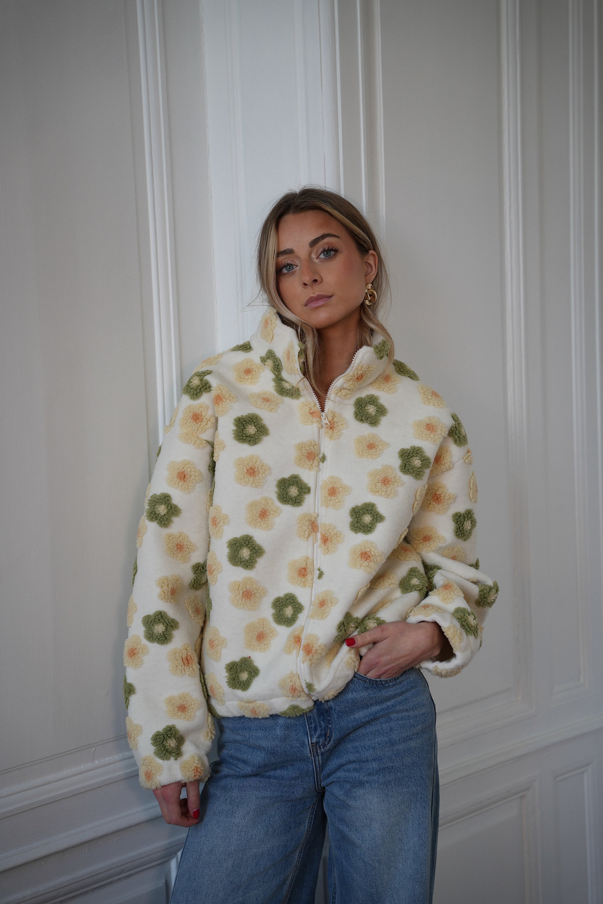 Dana Zipped Jacket - Cream