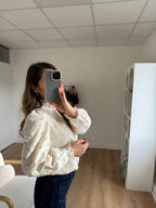 Blusa Alma Crudo De Encaje