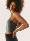 Top Dos Noué Silver Glitter
