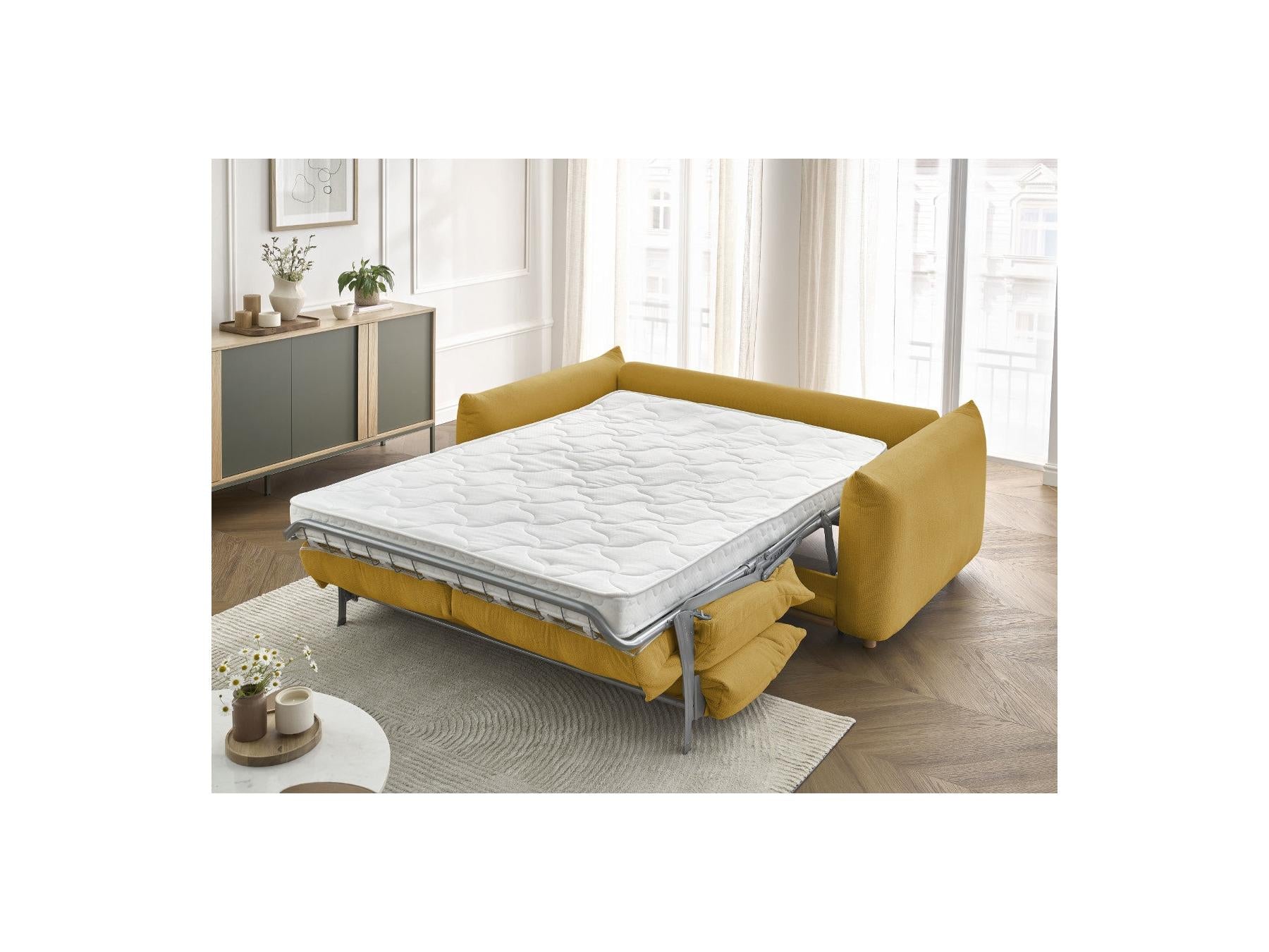 Ernest - Straight Sofa Bed with Express Opening - Smooth Fabric - 140X190