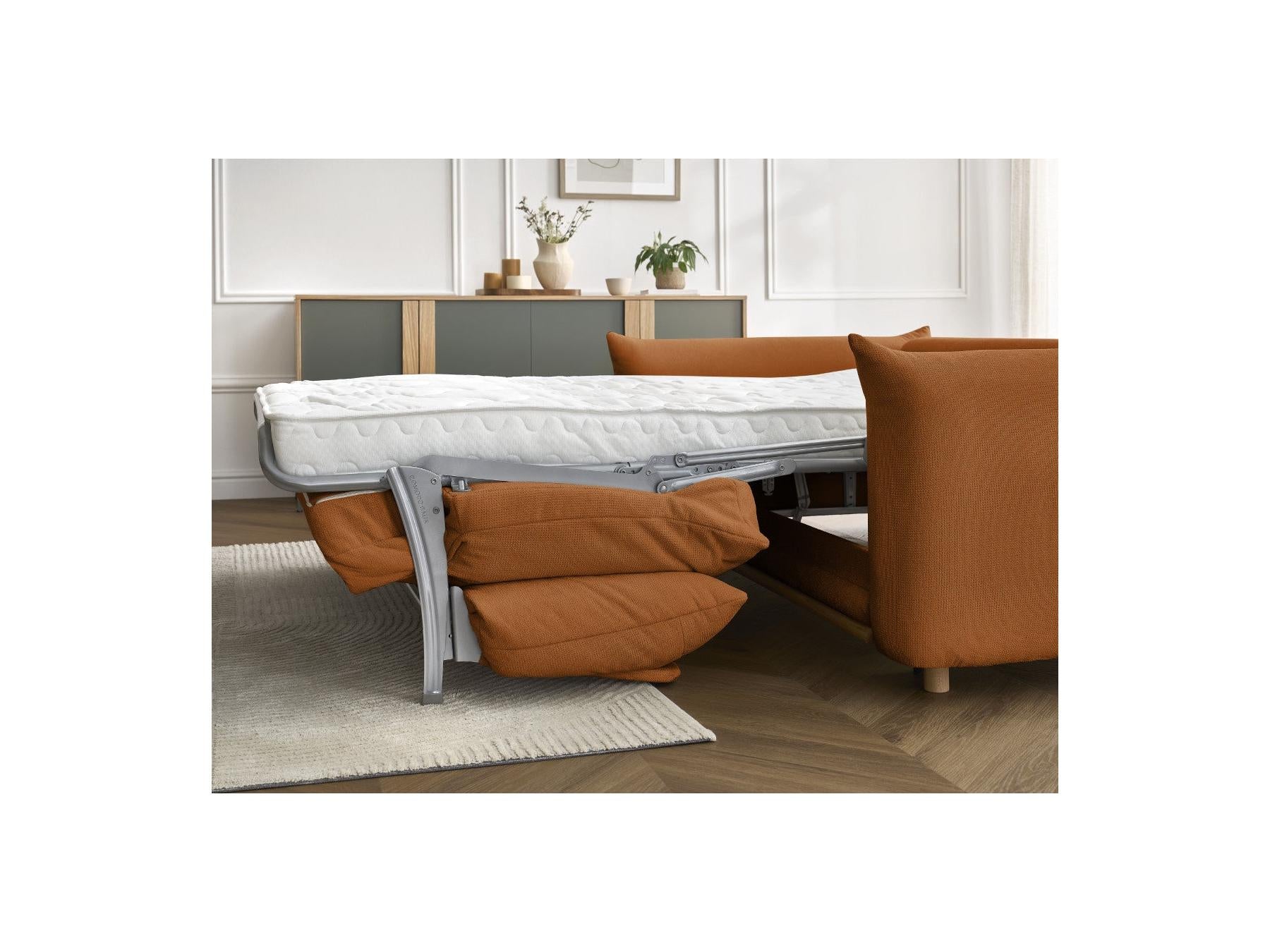 Ernest - Straight Sofa Bed with Express Opening - Smooth Fabric - 140X190