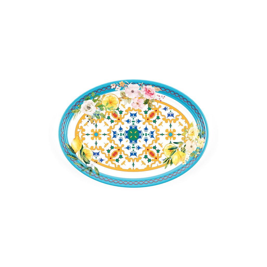 Petit Plateau Ovale "Flower&Lemon"