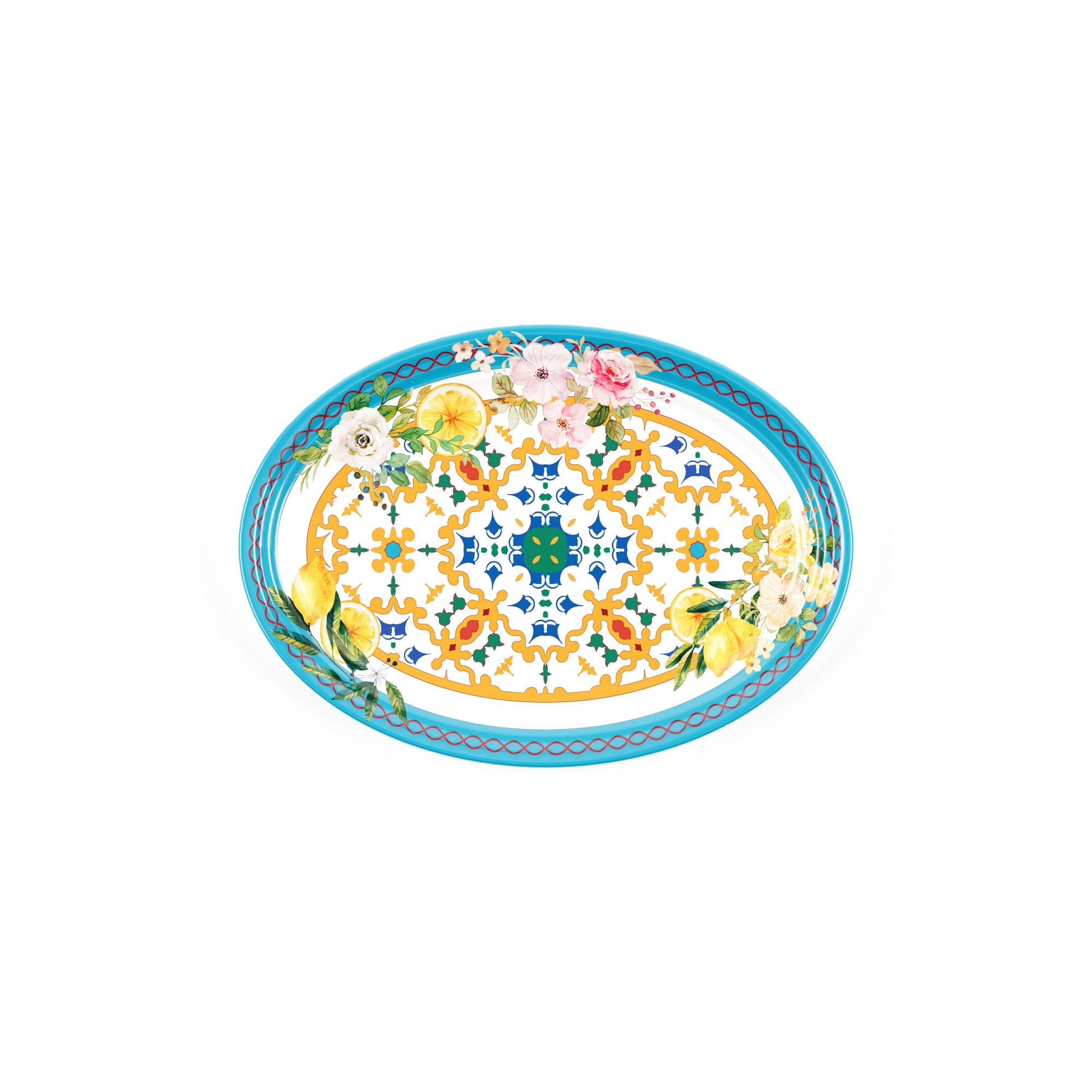 Petit Plateau Ovale "Flower&Lemon"
