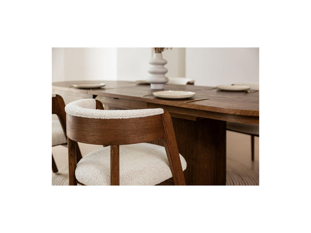 Malmousque - Ensemble Avec Table À Manger Extensible 210 À 270 Cm + 6 Chaises Bastide Placage Chêne Massif