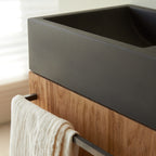 Stelle - Mueble lavamanos - Teca - Negro