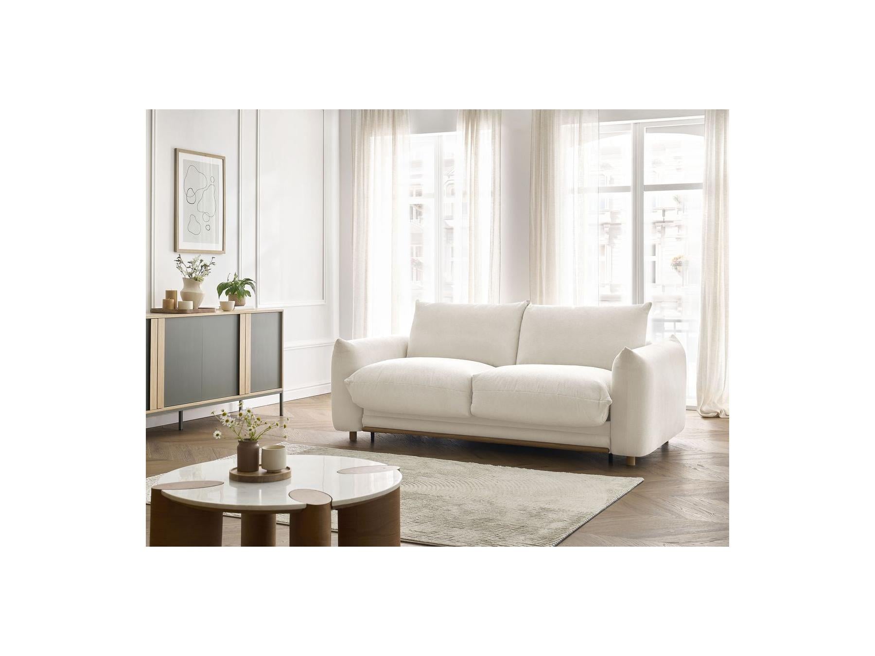 Ernest - Straight Sofa Bed with Express Opening - Smooth Fabric - 140X190