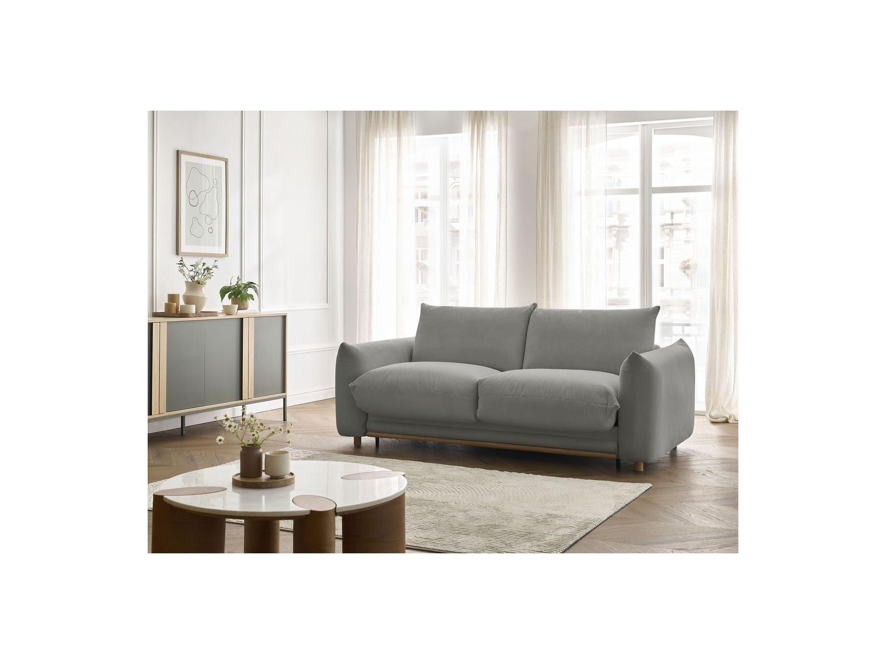 Ernest - Straight Sofa Bed with Express Opening - Smooth Fabric - 140X190