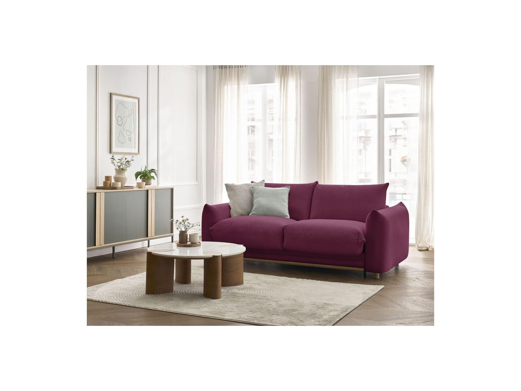 Ernest - Straight Sofa Bed with Express Opening - Smooth Fabric - 140X190