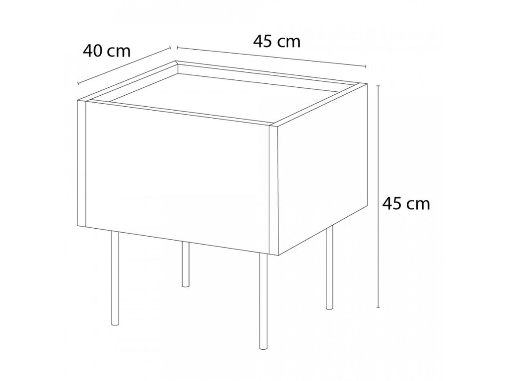 Atlas - Lot De 2 Chevets 1 Tiroir