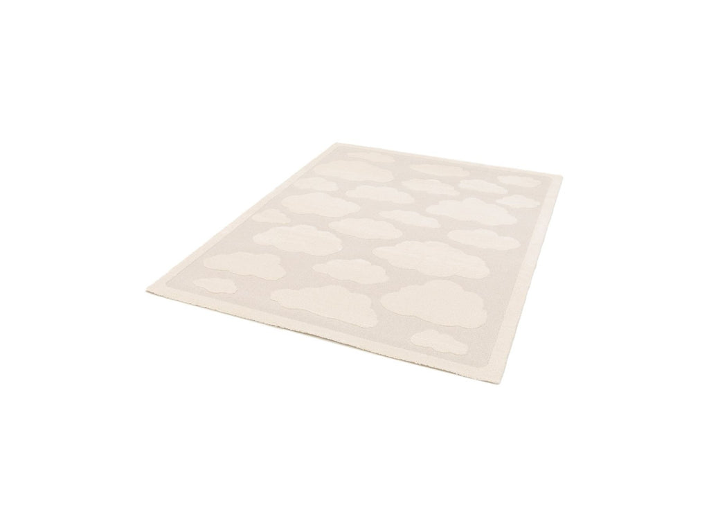 Mapa - Alfombra de pelo corto - Motivo nube - Beige