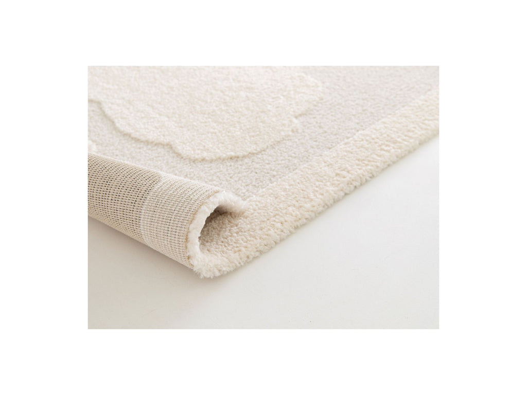 Mapa - Alfombra de pelo corto - Motivo nube - Beige