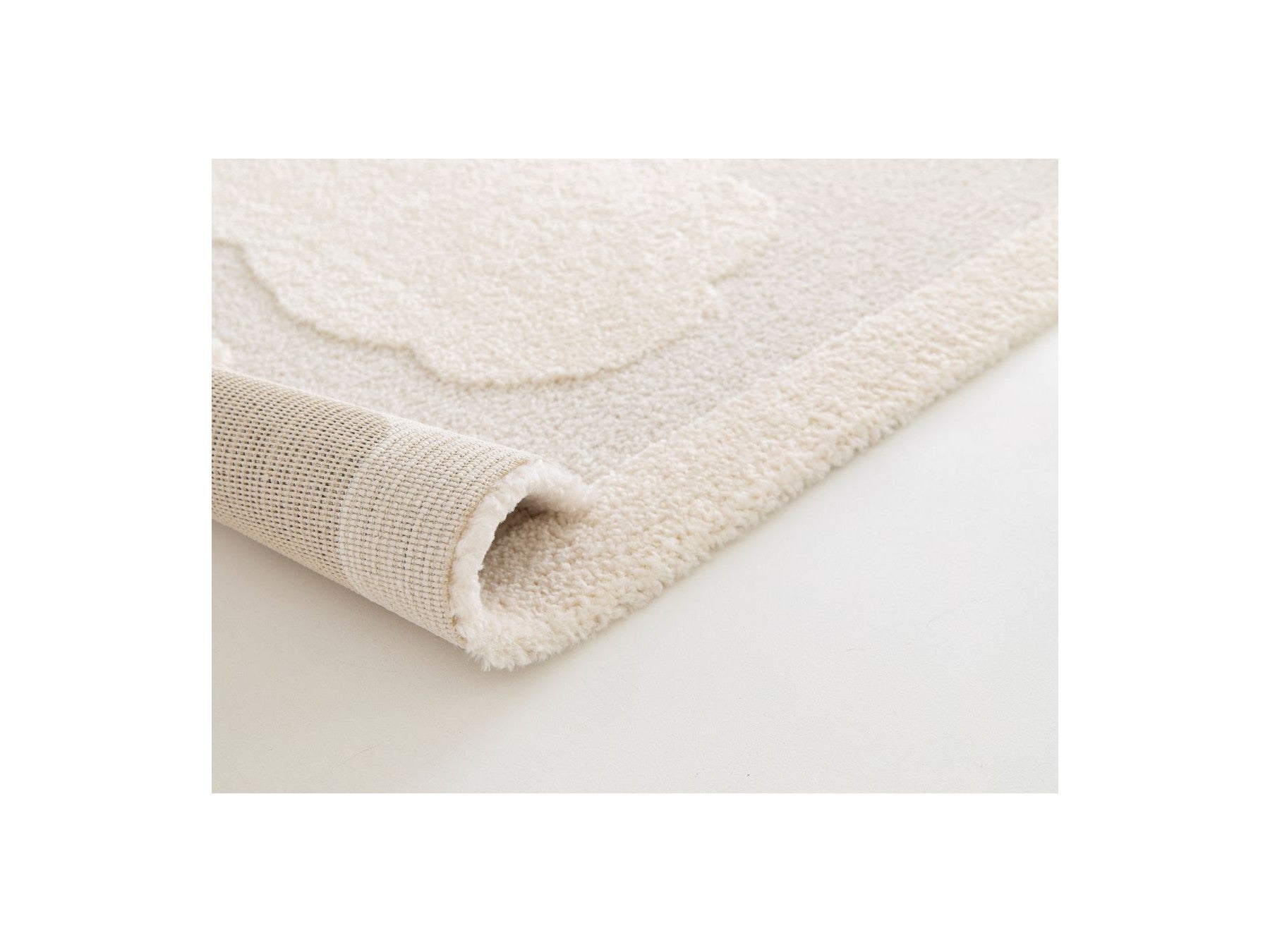 Mapa - Alfombra de pelo corto - Motivo nube - Beige