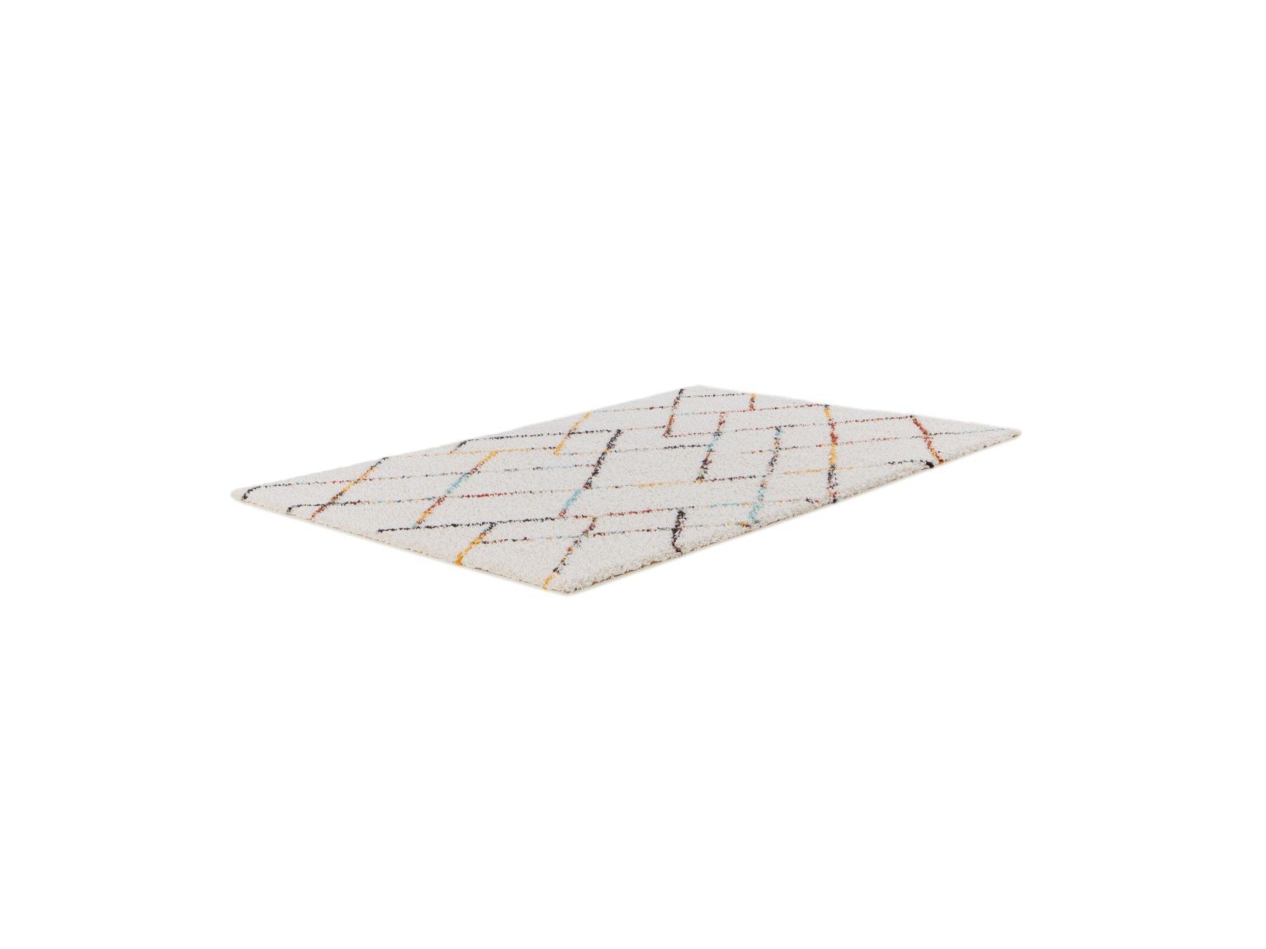 Eloise - Tapis Poils Longs - Motif Graphique - Multicolore