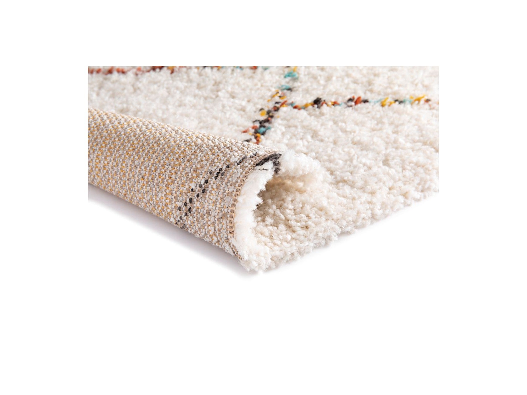 Eloise - Tapis Poils Longs - Motif Graphique - Multicolore