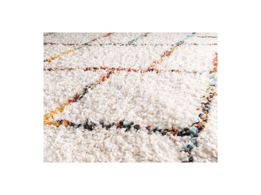 Eloise - Tapis Poils Longs - Motif Graphique - Multicolore