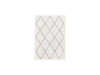 Renaud - Tapis Poils Longs - Motif Graphique - Beige