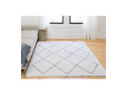 Renaud - Tapis Poils Longs - Motif Graphique - Beige