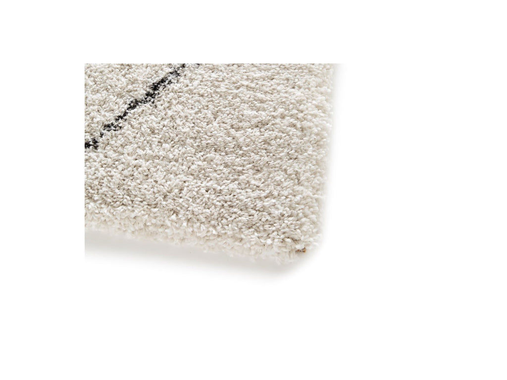Renaud - Tapis Poils Longs - Motif Graphique - Beige
