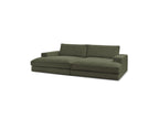 Fixed Straight 4-Seater Compact Sofa Deep Seat - Leonard - Corduroy