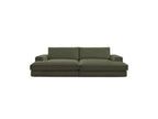 Fixed Straight 4-Seater Compact Sofa Deep Seat - Leonard - Corduroy