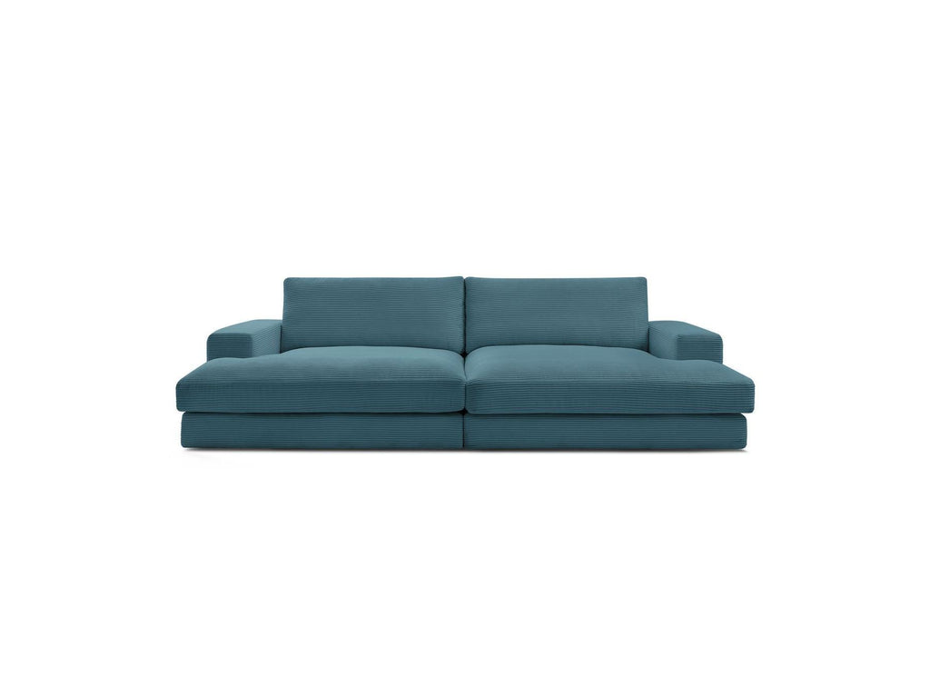 Fixed Straight 4-Seater Compact Sofa Deep Seat - Leonard - Corduroy
