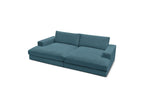 Fixed Straight 4-Seater Compact Sofa Deep Seat - Leonard - Corduroy