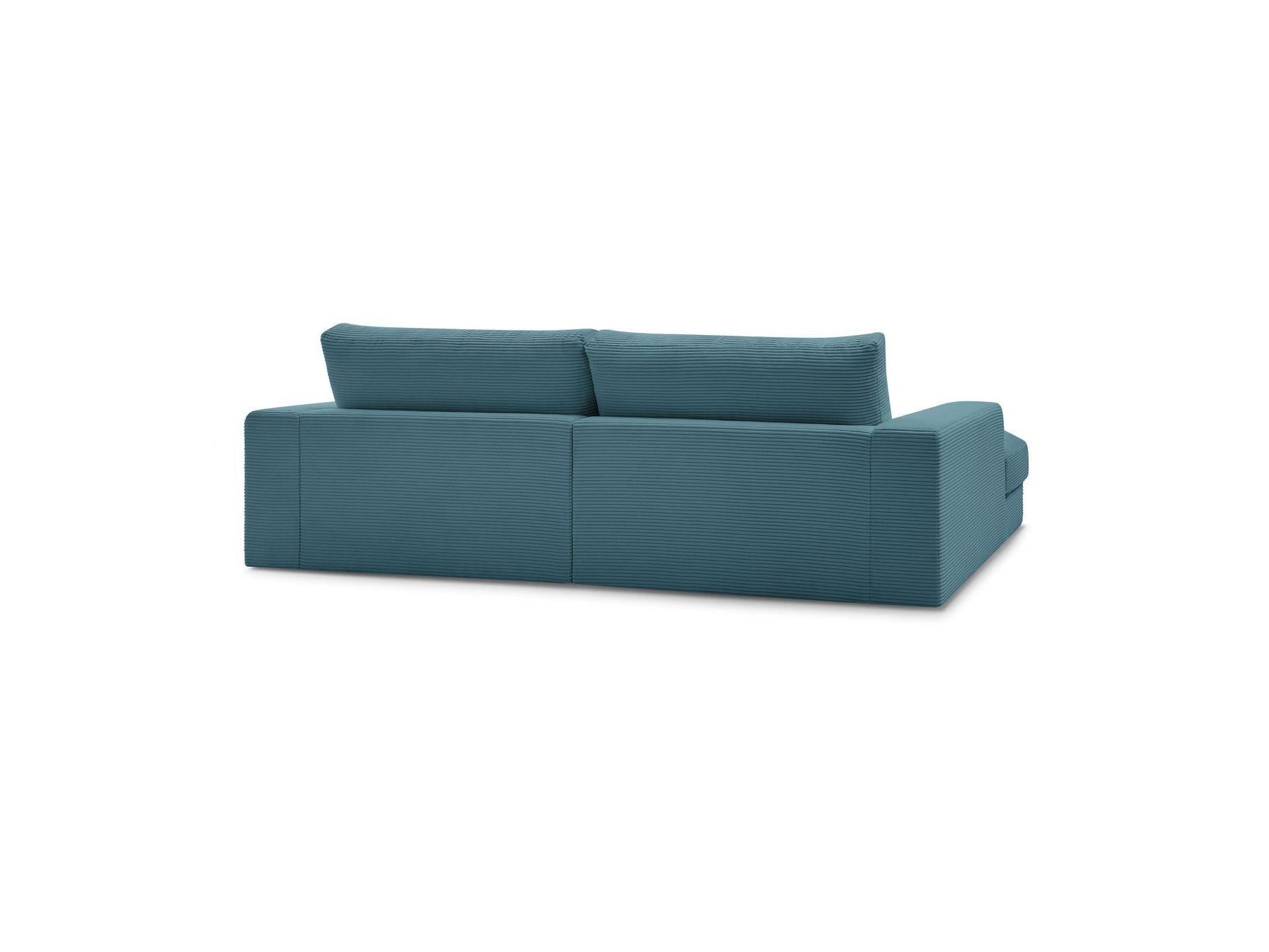 Fixed Straight 4-Seater Compact Sofa Deep Seat - Leonard - Corduroy