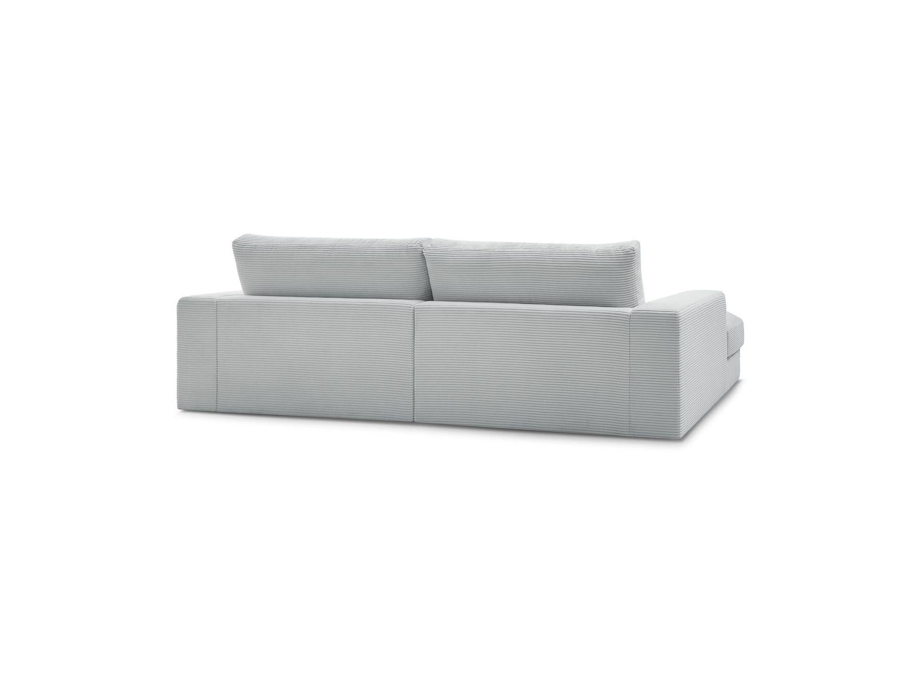 Fixed Straight 4-Seater Compact Sofa Deep Seat - Leonard - Corduroy