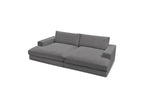Fixed Straight 4-Seater Compact Sofa Deep Seat - Leonard - Corduroy
